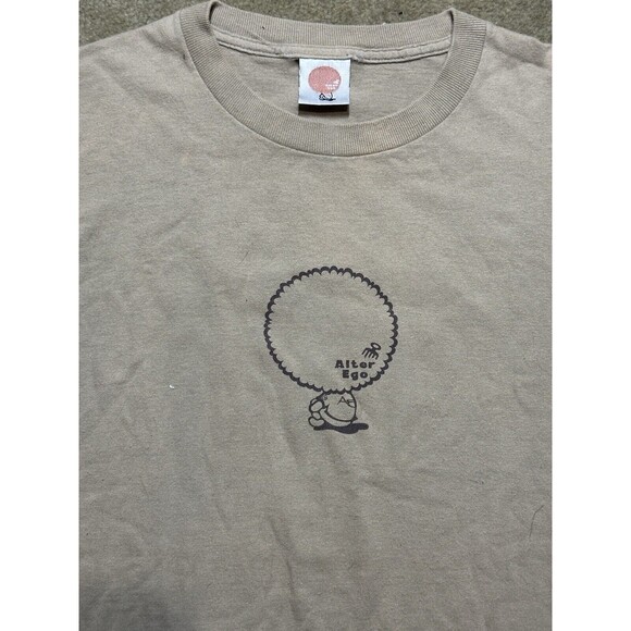 ALTER EGO Hawaii Tan Camo Mens 2-Sided Graphic Logo T-Shirt Made in USA Sz Small - Picture 2 of 7